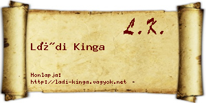 Ládi Kinga névjegykártya