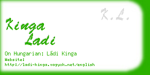 kinga ladi business card